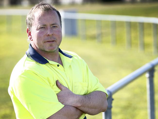 Father-of-five Kyle Atkinson, of Dodges Ferry, is desperate to get an apprenticeship as an electrician. Picture: KIM EISZELE