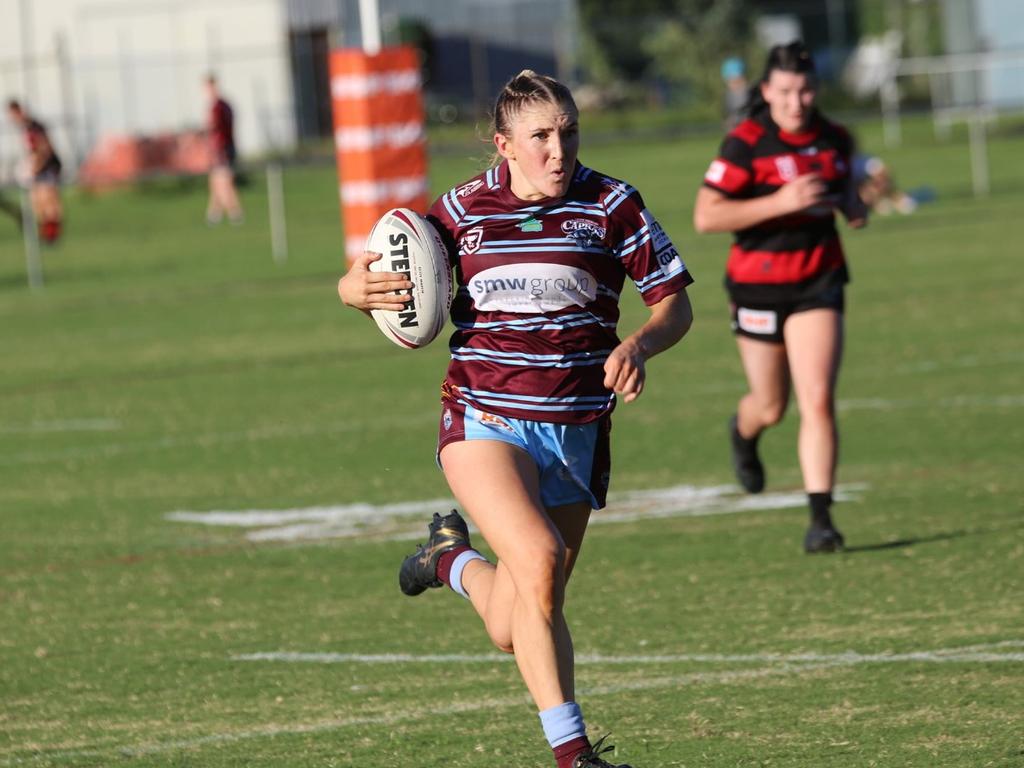 CQ Capras winger Bree Spreadborough continues to impress.