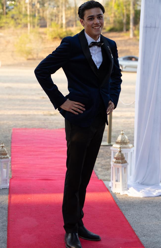 Austin Van Twest arrives at the Gympie State High School formal 2023. November 16, 2023. Picture: Christine Schindler