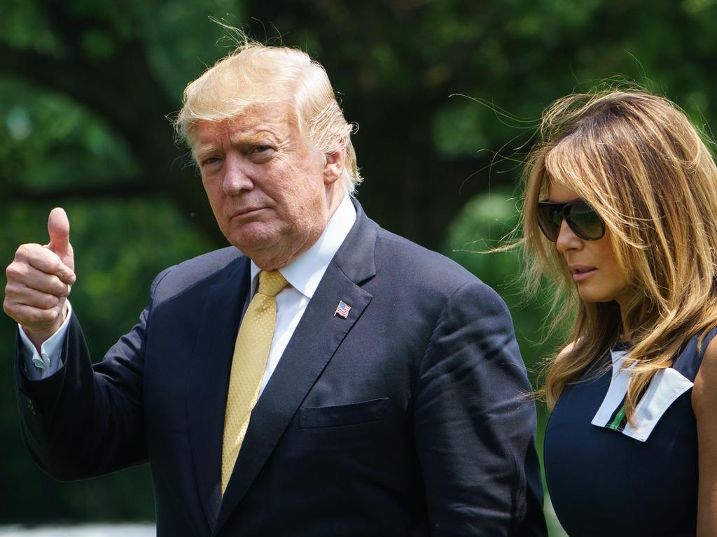 US President Donald Trump and First Lady Melania Trump. Picture: AFP