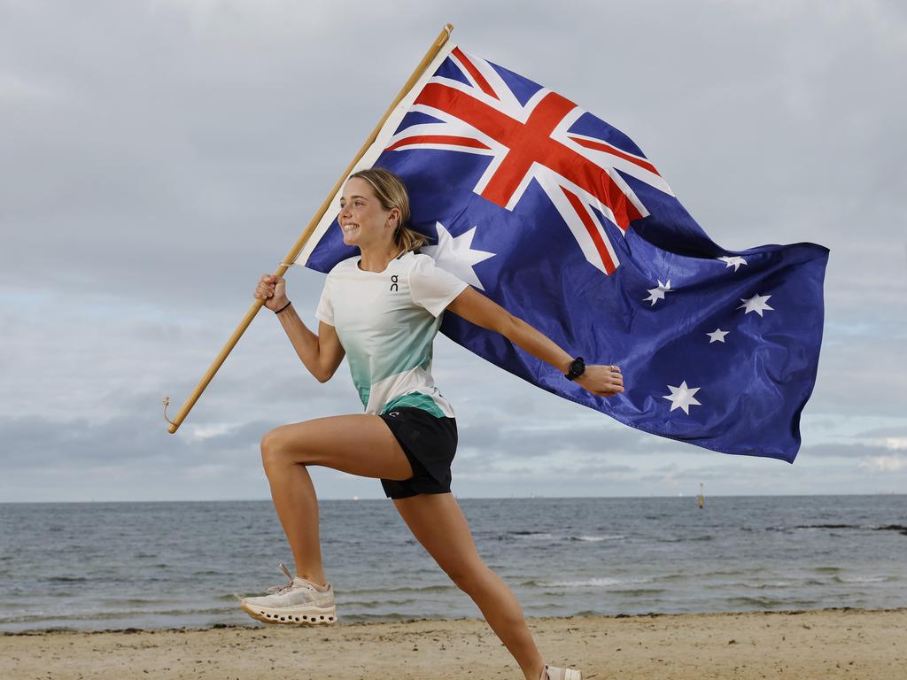 Claudia Hollingsworth was discovered by one of Australia’s greatest middle-distance runners, Craig Mottram. Pic: Michael Klein