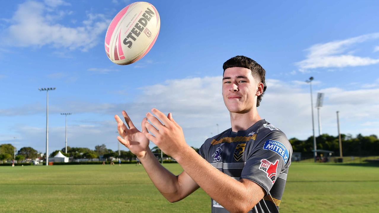 Sunshine Coast Falcons and Mal Meninga Cup player Jayden Smith has been revealed as one to watch this season. Picture: Patrick Woods.