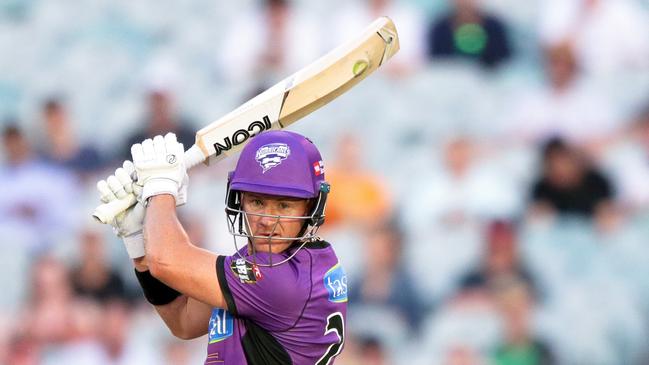 D'Arcy Short of the Hobart Hurricanes during the Big Bash League (BBL) match between the Melbourne Stars and the Hobart Hurricanes at the MCG in Melbourne, Monday, January 14, 2019. (AAP Image/George Salpigtidis) NO ARCHIVING, EDITORIAL USE ONLY, IMAGES TO BE USED FOR NEWS REPORTING PURPOSES ONLY, NO COMMERCIAL USE WHATSOEVER, NO USE IN BOOKS WITHOUT PRIOR WRITTEN CONSENT FROM AAP