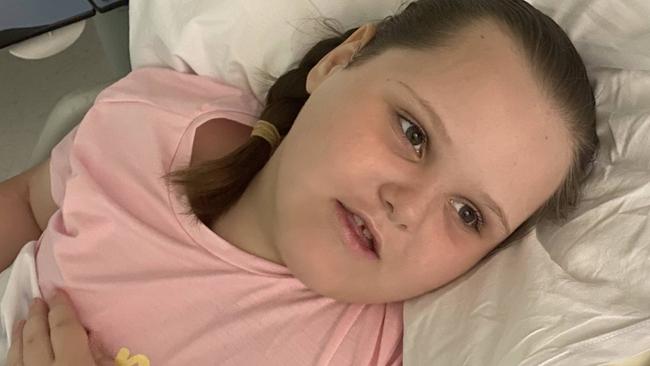 Amy Russell returned to Gympie Hospital on Friday, March 24, after her daughter’s pain refused to disappear. Following an ultrasound, the six-year-old was rushed to the Sunshine Coast University Hospital for surgery on her appendix, which had burst and left her daughter’s internal anatomy “unrecognisable”.