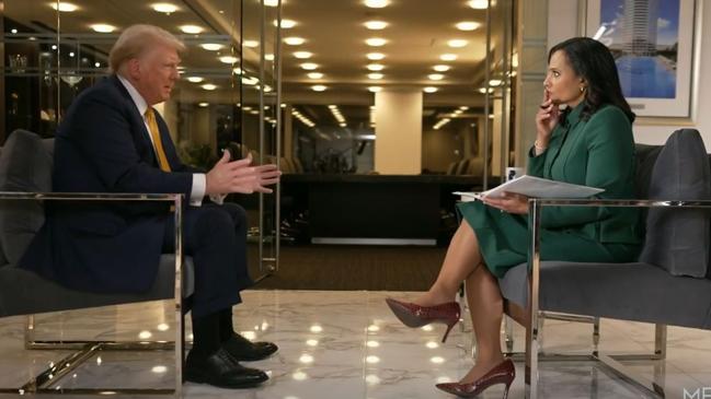 Mr Trump addressed the riots in his first formal television interview since the election. Picture: NBC