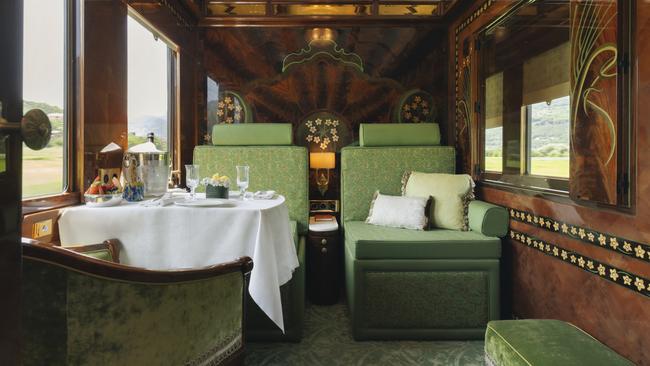 A suite on the Venice Simplon-Orient-Express, A Belmond Train. Picture: Ludovic Balay