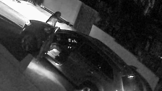 CCTV footage of an Audi Q7 pulling up alongside Pasquale Barbaro's Mercedes Benz C63 AMG. A gunman can be seen exiting the passenger side of the vehicle.