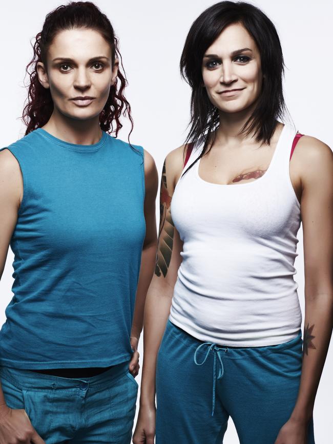 Enemies on screen, best friends off Danielle Cormack as Bea and Nicole da Silva as Franky from Wentowrth, Picture: Ben King / Foxtel