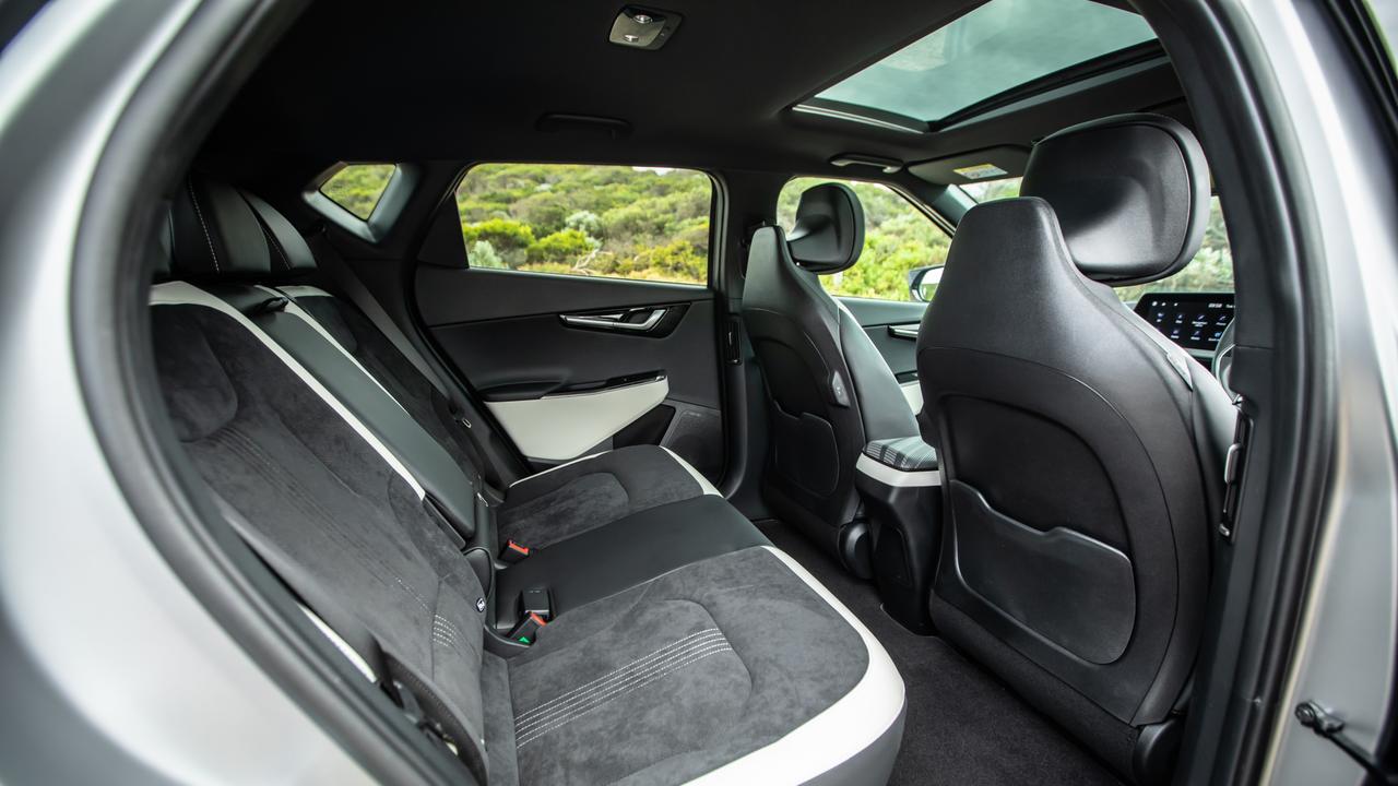 The dedicated electric platform in the Kia EV6 offers generous internal space.