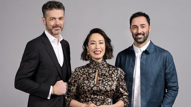 MasterChef Australia judges Jock Zonfrillo, left, Melissa Leong and Andy Allen. Picture: Ten Network