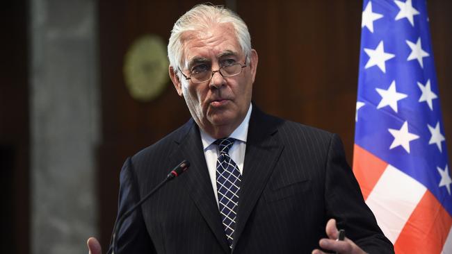Rex Tillerson in Abuja at the weekend. Picture: AFP