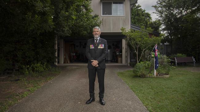 Major Jamie Heron is encouraging all Australians to embrace the driveway Dawn Service to commemorate Anzac Day in 2020. Picture: Russell Shakespeare/AAP