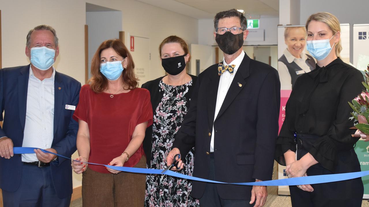 Ipswich West MP Jim Madden, Ipswich MP Jennifer Howard, Ipswich Mayor Teresa Harding, Dr Bob McGregor, and St Andrew's Ipswich Private Hospital CEO Claire Thurwood at the opening of The McGregor Ward at St Andrew's Ipswich Private Hospital on May 4, 2022. Picture: Jessica Baker