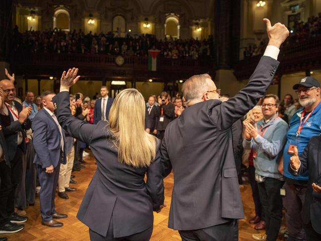 Mr Albanese got the predictable rock star welcome. Picture: NewsWire