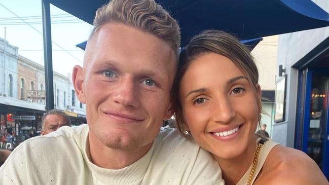 Netballer Kim Ravaillion and AFL player Adam Treloar Picture: Instagram