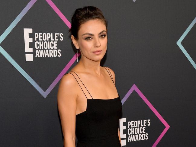 Mila Kunis wore a simple, but stunning black dress. Picture: Matt Winkelmeyer/Getty Images