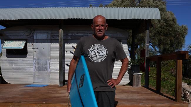 Streaky Bay surfer Bruce Martin was the first person to lay eyes on Queensland mother Julie Schutt a week after she vanished from Streaky Bay. Picture: Riley Walter