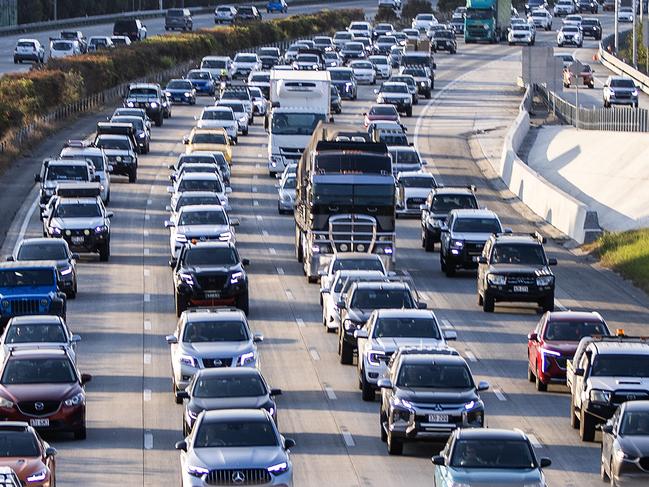 Generic Traffic - Heavy traffic on the M1 Pacific Motorway heading south towards the Gold Coast from Brisbane.Picture: Nigel Hallett