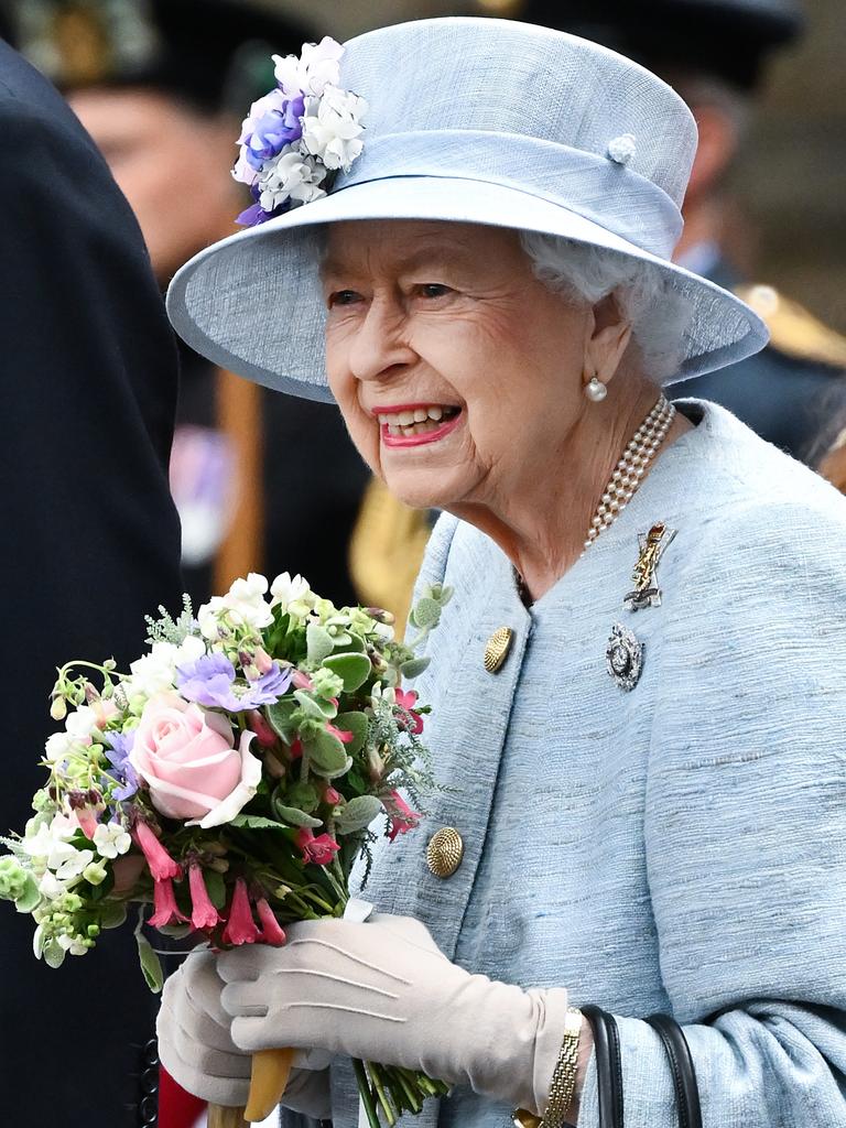 Queen Elizabeth II during the traditional Ceremony of the Keys at Holyroodhouse. Picture: Getty Images.