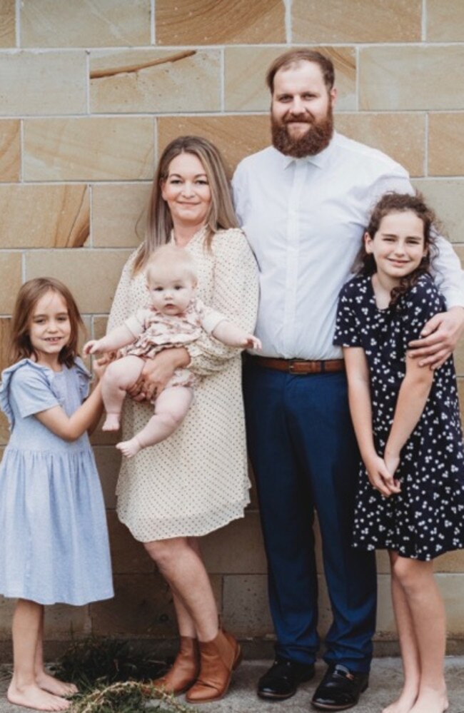 Water/House Real Estate owner Jodie Faulkner and husband James Nichols, co-owner of Bridport Auto Works, pictured with their three daughters, have purchased Bridport Takeaway after its unexpected closure in May. Picture: Mel Julin Photography