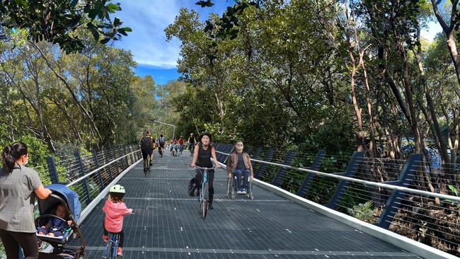 An artist’s impression of the Duck River Nature Trail at Granville.