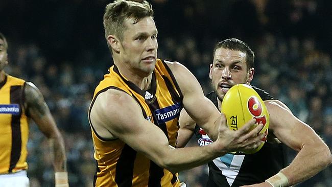 Sam Mitchell is no longer a Hawthorn player after being traded to West Coast. Picture: Sarah Reed