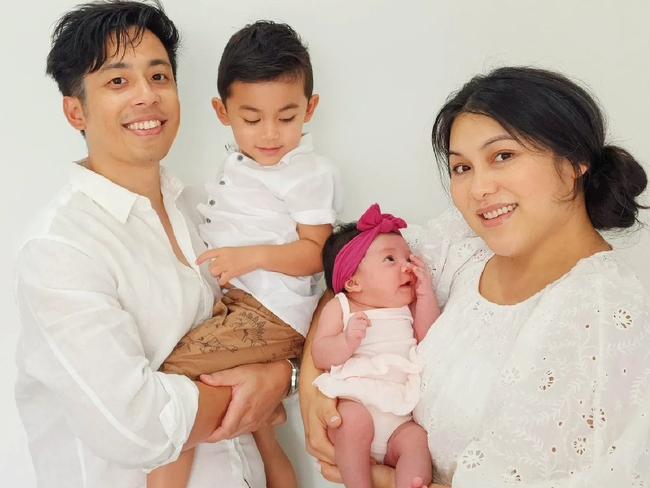 Katrina Prahastono and her husband Ian Prahastono, and their children baby Ivy and Kai, 3. Mrs Prahastono and her toddler Kai died in the tragic accident at Menangle on Monday. Baby Ivy died on Wednesday. Picture: Facebook