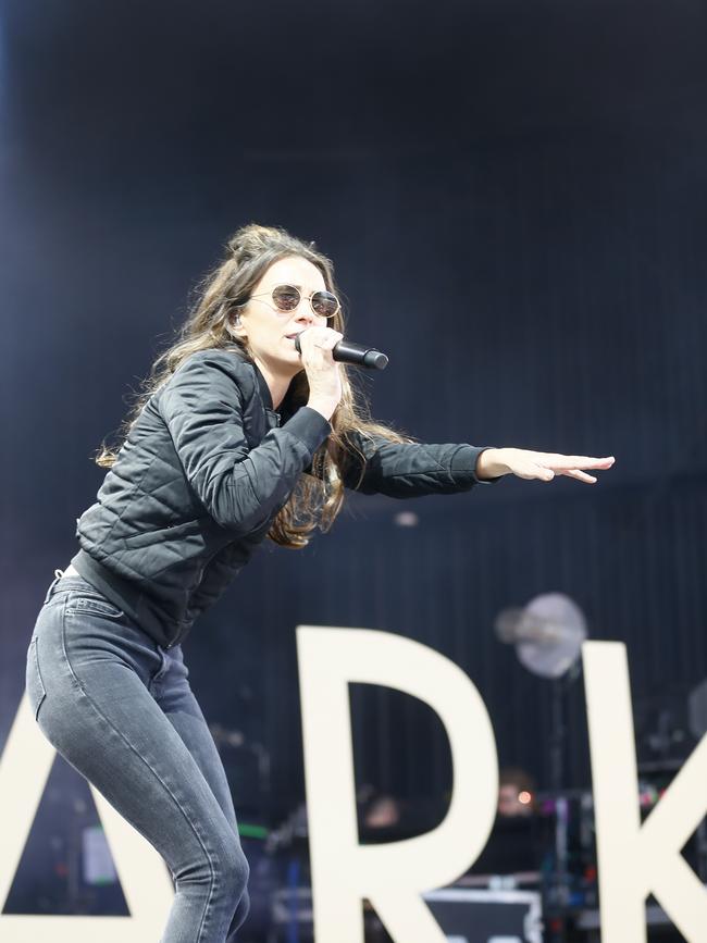 Falls Festival Day 3 at Marion Bay, New Years Eve. Amy Shark performs to a packed audience. PICTURE: MATT THOMPSON