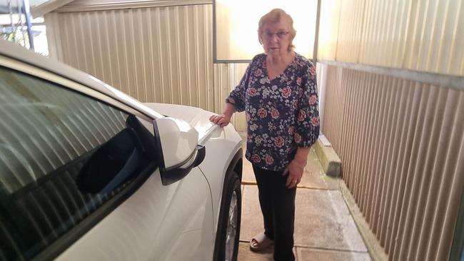 Gloria Roberts had her handbag stolen in an elaborate flat tyre scam at Sefton Plaza. Picture: Supplied