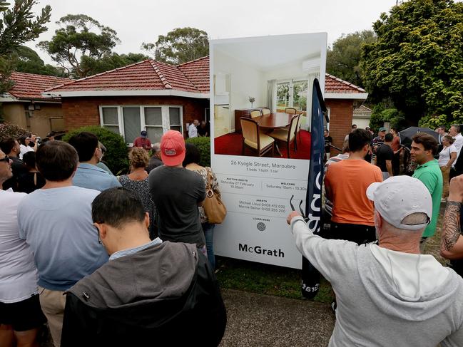 SYDNEY, AUSTRALIA - NewsWire Photos FEBRUARY, 27, 2021: Pictured is the auction for the 3 bedroom, 1 bathroom house at 26 Kyogle Street, Maroubra which sold for $3,760,000 at auction today at Maroubra in Sydney. NSW. Picture: NCA NewsWire / Dylan Coker