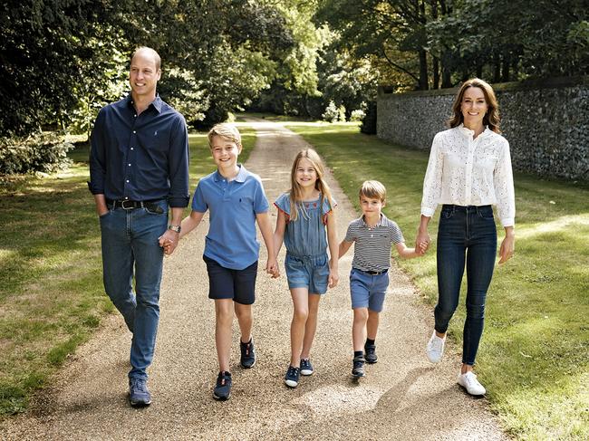 Last year’s Chrissy card had a more bucolic little England vibe. Picture: Matt Porteous/Kensington Palace via Getty Images