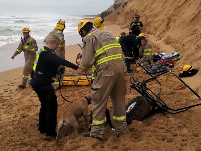 Man breaks both legs on walk with dogs. Picture: FRV