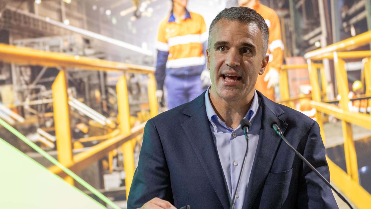 Premier Peter Malinauskas at an economic summit in Whyalla earlier this year.