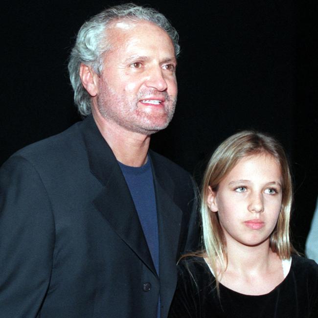 FASHION DESIGNER GIANNI VERSACE AND HIS NIECE ALLEGRA AT THE