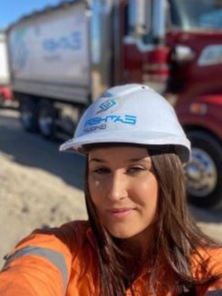 She is raising awareness of the issues women face in the trucking field.