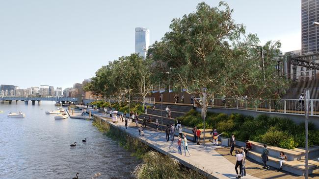 How the Greenline would look along the Yarra River. Picture: Supplied