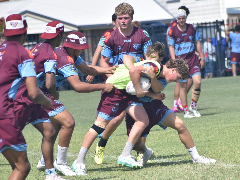 CQ Capras under-17 boys squad pre-season training session at The Cathedral College, Rockhampton, on January 11, 2025.