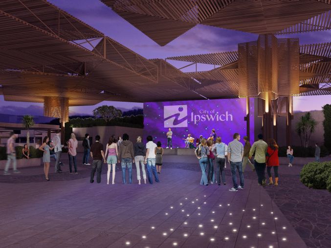 Artists impressions of the future Ipswich city mall, revealed today.