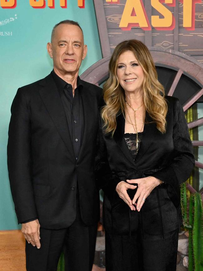 Tom Hanks and wife Rita Wilson at the Asteroid City premiere. Picture: AFP