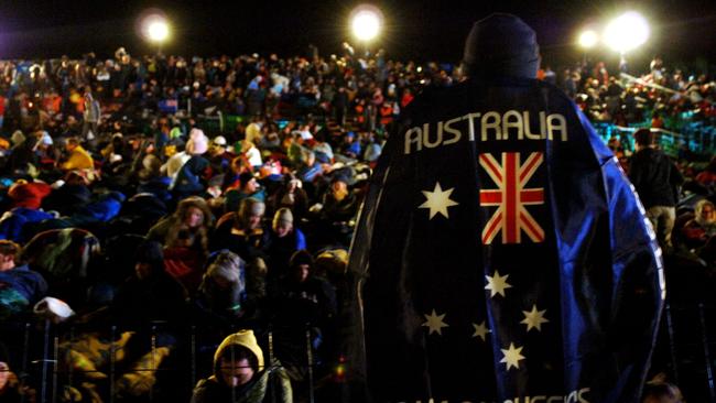 Flags and large backpacks will be banned from this year’s Anzac Day events on the Gallipoli Peninsula Picture: Burak Kara/Getty Images