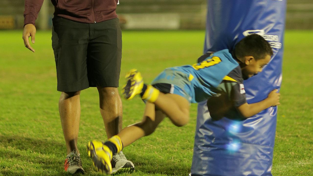 Brian Pouniu as a North Lakes Kangaroo junior. Pic: Josh Woning.