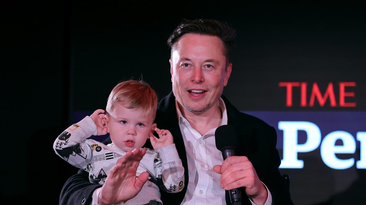 Elon Musk and son X AE A-XII. (Photo by Theo Wargo/Getty Images for TIME)