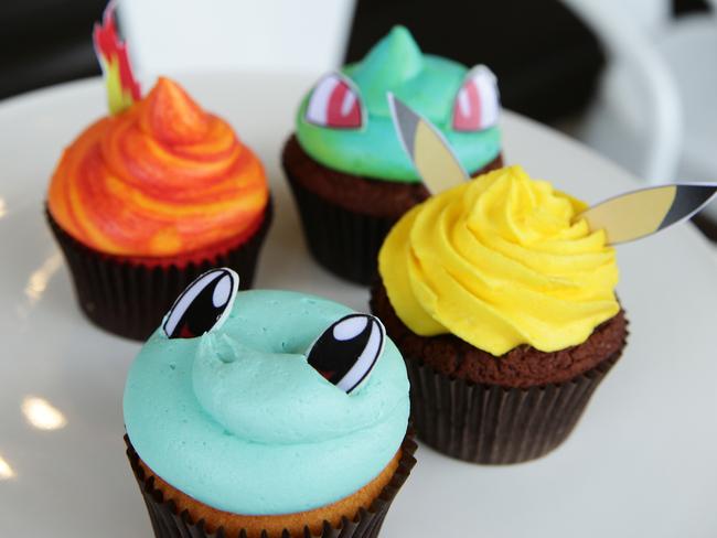 The Classic Cupcake Co. in Mosman has created these Pokemon-inspired cupcakes. Picture: Virginia Young