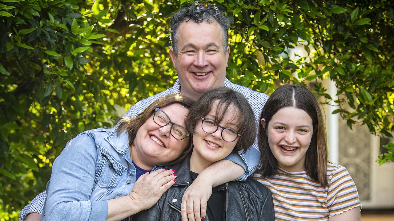 Alison Copley with her family – husband Robin Vanstone and daughters Lauren, 11, and Rebecca Vanstone, 13. Picture: Mark Brake