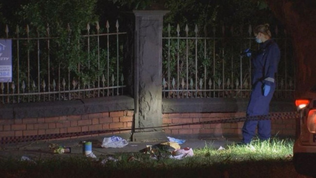 Raftopoulos is accused of stabbing five strangers at random during a violent three-hour crime spree. Picture: Channel 9