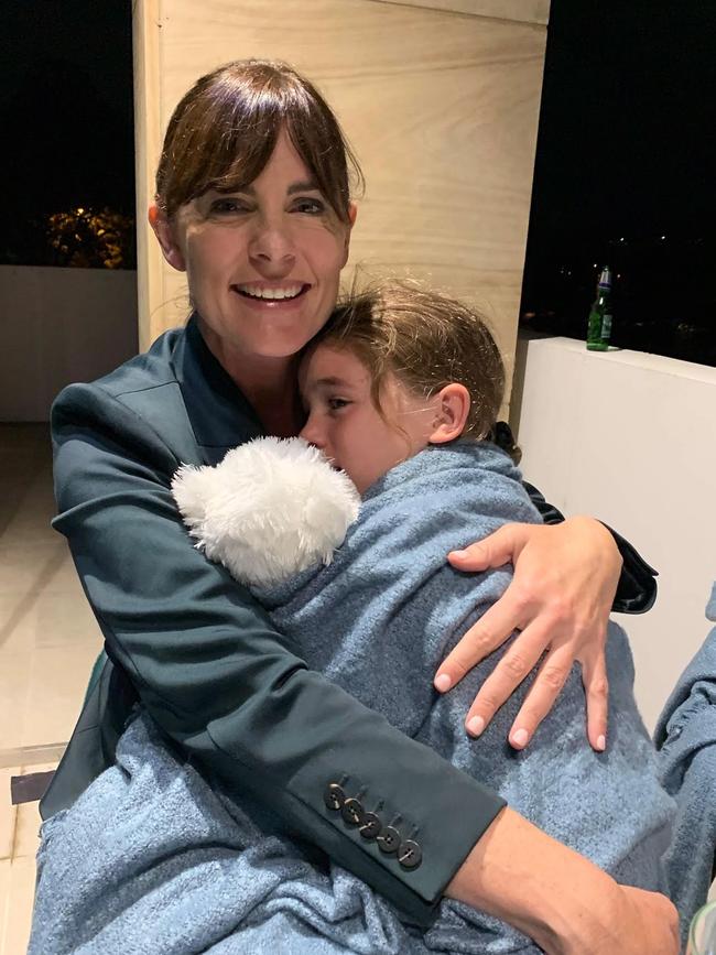 Lucy Wicks with her daughter, Mollie-Joy, at the campaign headquarters.