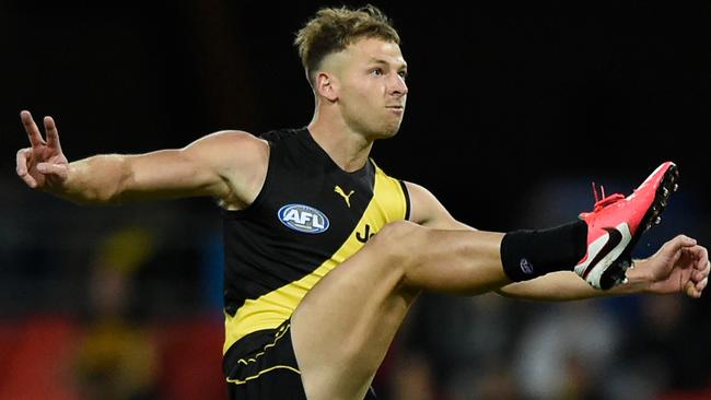 Jake Aarts has been an emerging talent for Richmond this season. Picture: Matt Roberts/AFL Photos/via Getty Images