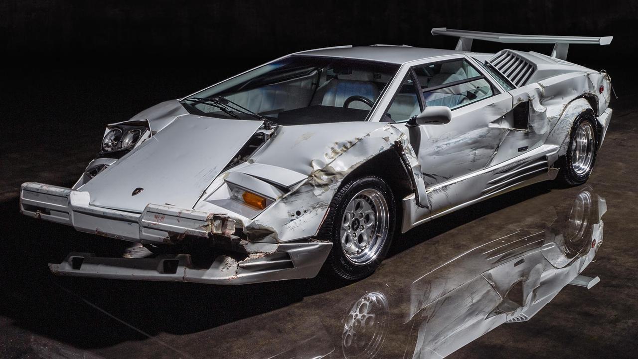 The 1989 Lamborghini Countach with the odd scratch it incurred during the filming of Wolf of Wall St.