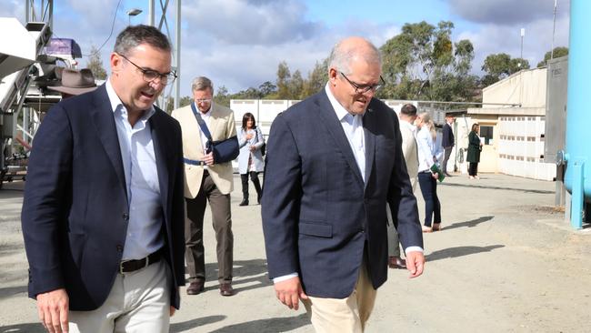 SA Premier Steven Marshall, pictured with PM Scott Morrison, is one of the senior Liberals calling for more action on an indigenous voice to parliament. Picture: Dean Martin.