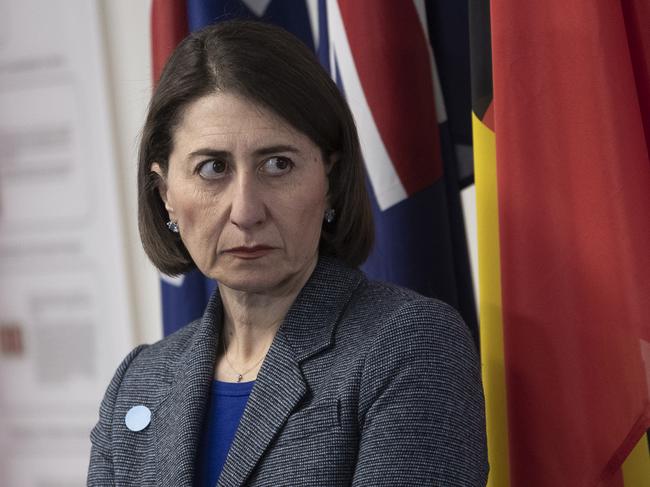 Gladys Berejiklian at a press conference this week. Picture: Getty Images.